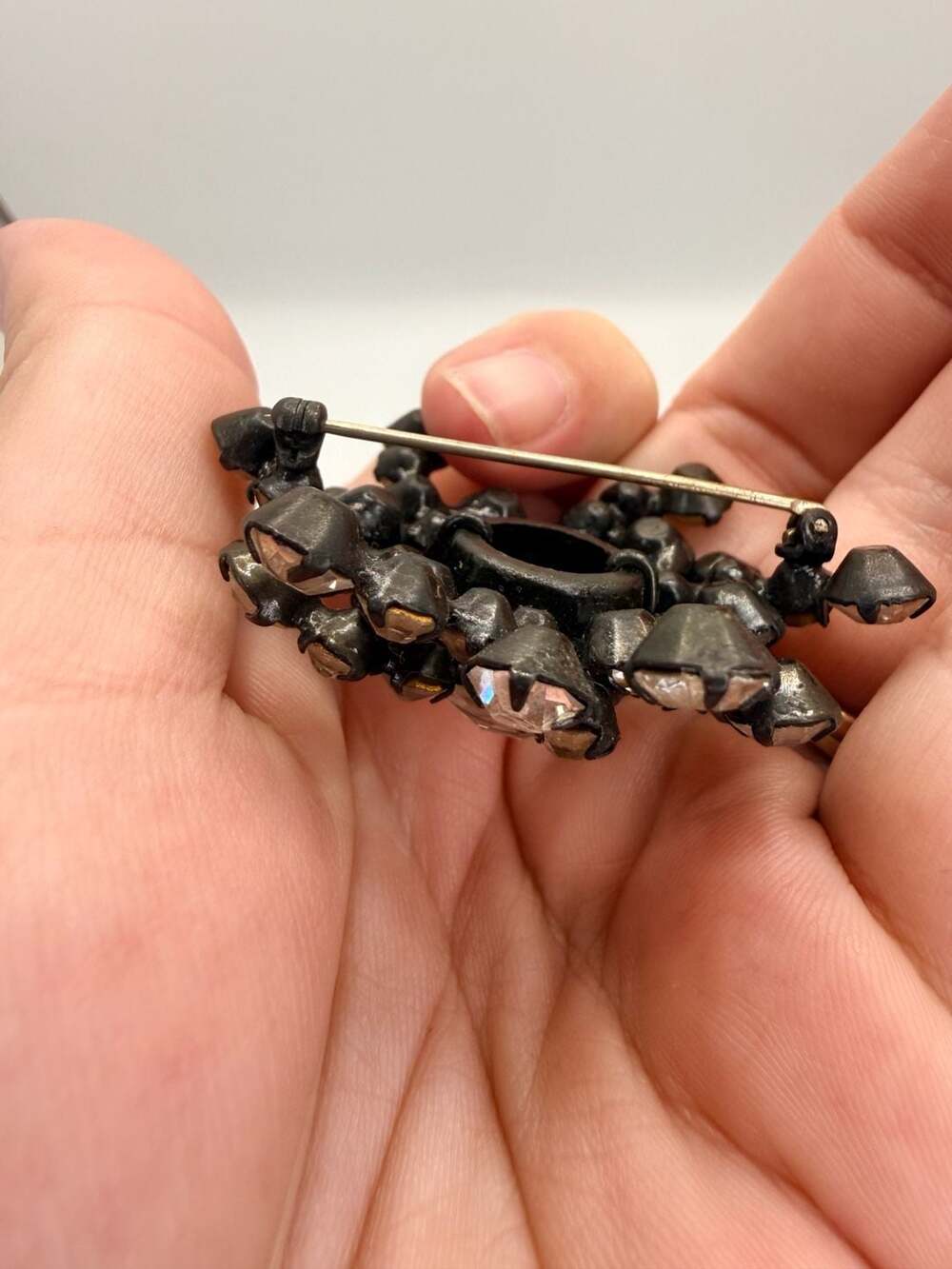Vintage Crystal Rhinestone Cluster Brooch Pin - Picture 4 of 6